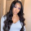 Natural colour Raw Hai Indian Wavy 13*4 13*6 HD / Transparent Full Lace Frontal Wig 100%human hair