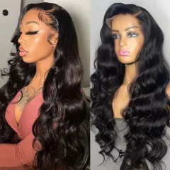 Mink Hair Body Wave 13*4 13*6 Full Frontal pre made 100% Human Hair Wig