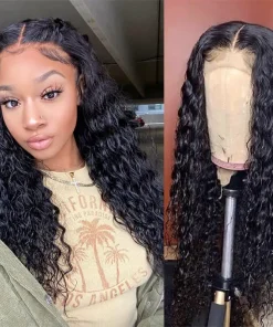 Mink Hair Water Wave 4*4 5x5 Full Closure pre made 100% Human Hair Wig