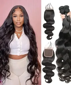 3 Bundles 100% Real Raw Hair Indian Wavy & with 13x4 HD Lace Frontal