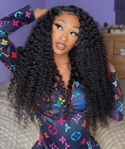 Indian Curly Raw Hair 4x4 HD Lace Closure Wig