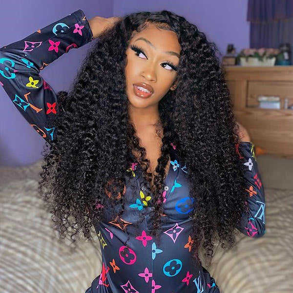 DonorsIndianCurlyRawHair4x4HDLaceClosureWig-86db