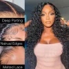 Natural colour Raw Indian Curly 4*4 / 5*5 HD / Transparent Full Lace Closure Wig 100%human hair