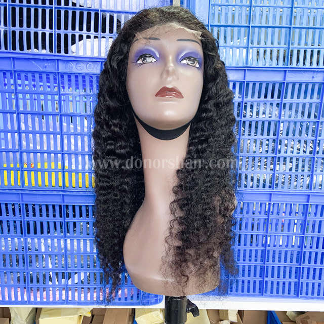 DonorsIndianCurlyRawHairTransparentLaceFrontalWig1-e771