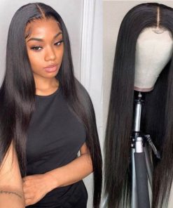 Natural colour Raw Hair Straight Hair 4*4 5*5 HD / Transparent Full Lace Closure Wig 100% human hair