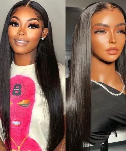 Mink Hair Straight 4*4 5x5 Full Closure pre made 100% Human Hair Wig