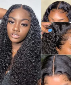 Mink Hair Jerry Curly 13*4 13*6 Full Frontal pre made 100% Human Hair Wig